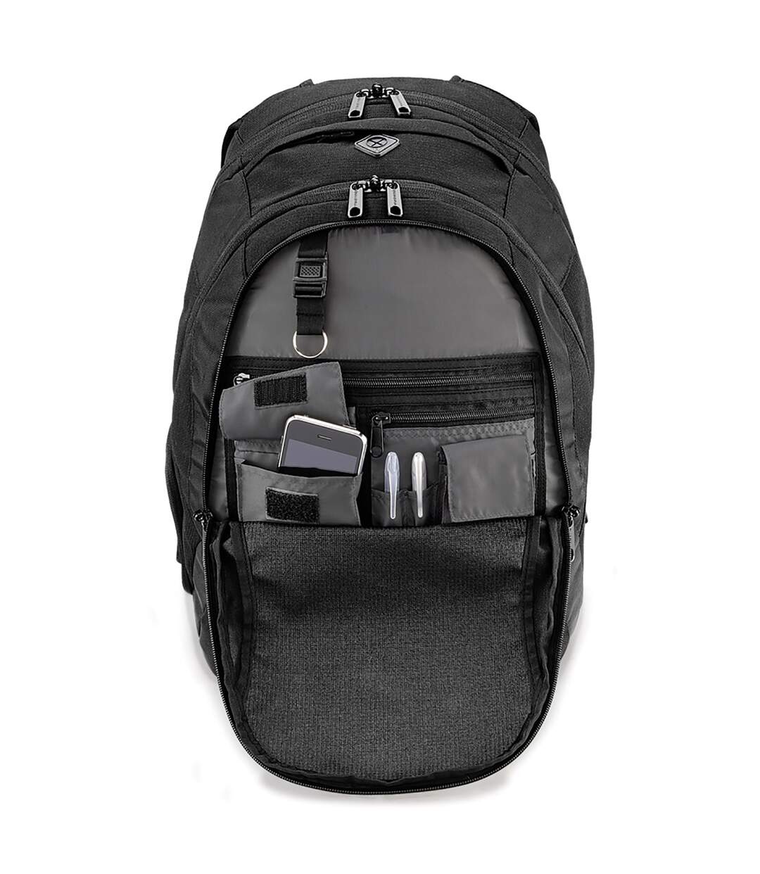 Quadra Vessel Laptop Backpack Bag (Black) (One Size) - UTBC786-1