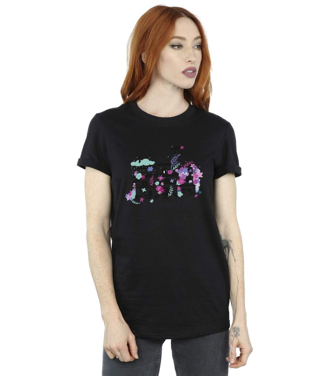 Disney Womens/Ladies Encanto Casita Cotton Boyfriend T-Shirt (Noir) - UTBI22429-2