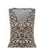 Robe Mi-longue Sans Manches Femme Beige Noir SoulCal-3