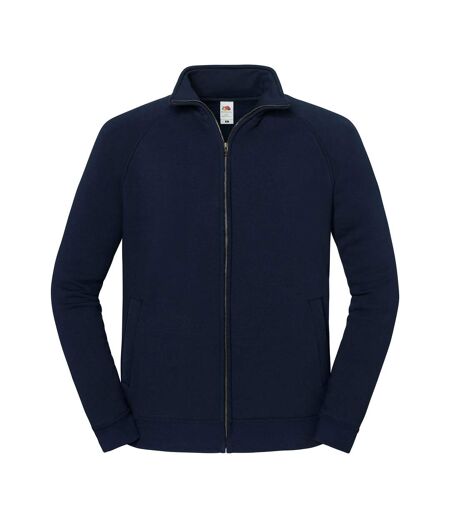 Unisex Adult Iconic Premium Sweat Jacket Deep Navy Fruit Of The Loom