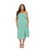 Robe Mi-longue Bretelles Fines Femme Vert Bleu Brave Soul-1