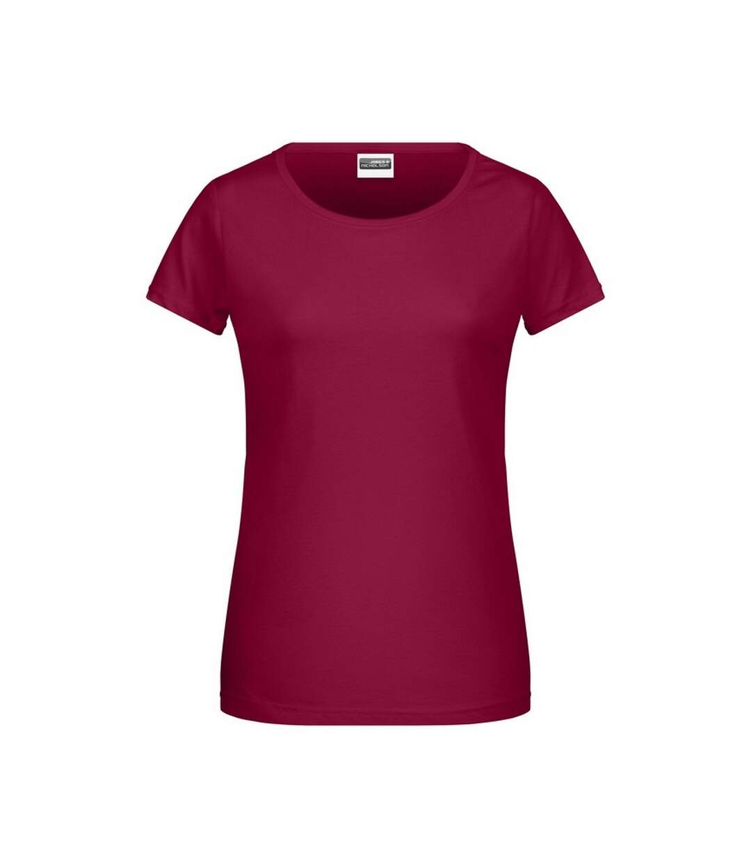 T-shirt Basic Femme Bordeaux James And Nicholson-1