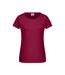 T-shirt Basic Femme Bordeaux James And Nicholson-1