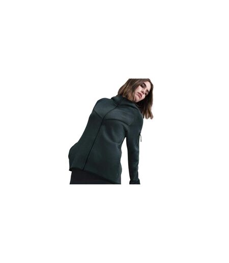 Womens/ladies Windrunner Fleece Full Zip Hoodie Seaweed Black Nike