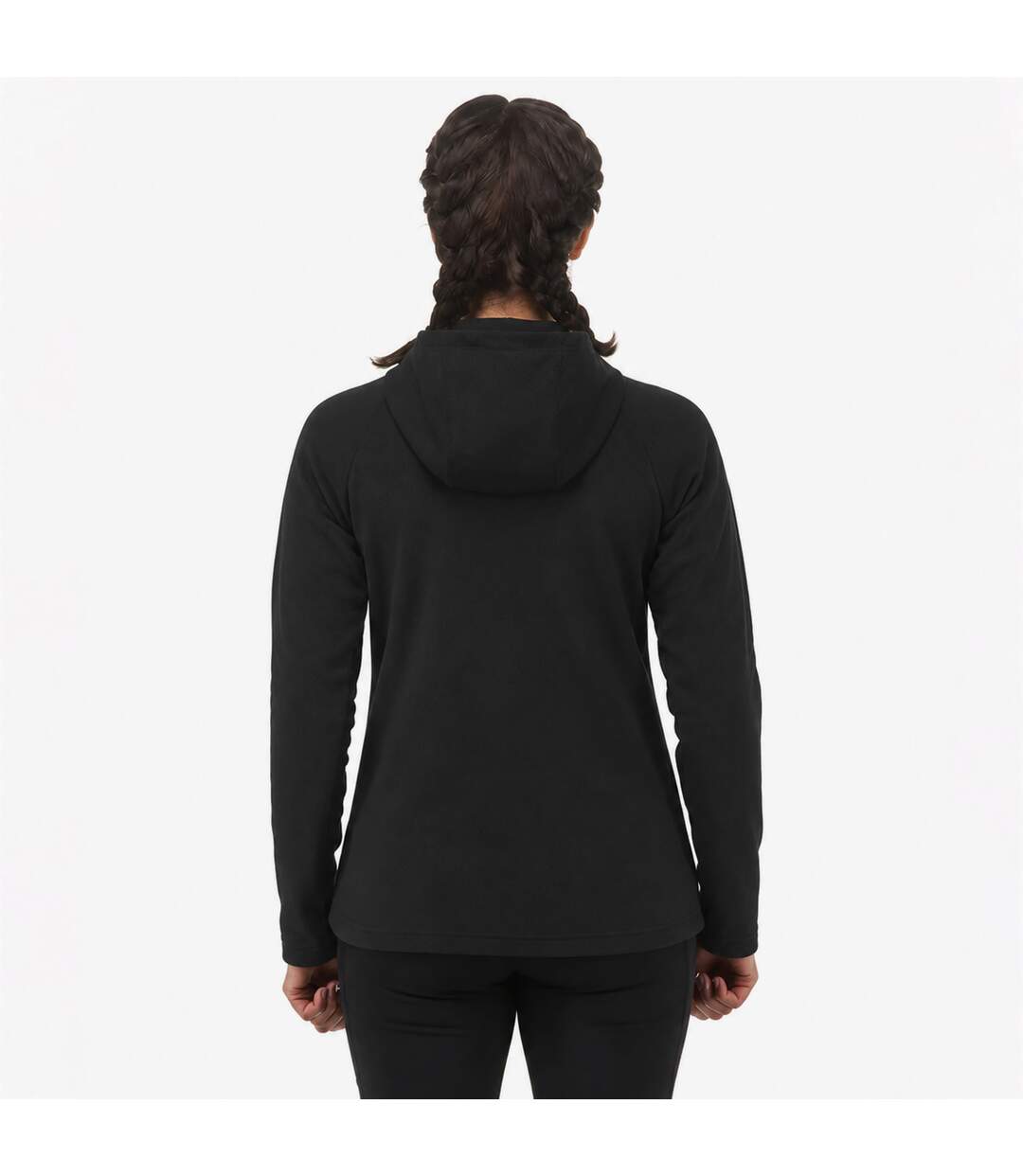 Ladies Soft Fleece Full Zip Hoody Top with Thumb Loops for Winter Hikes-5