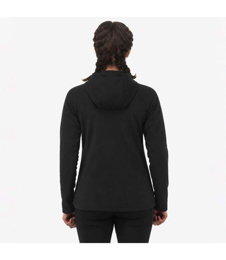 Ladies Soft Fleece Full Zip Hoody Top with Thumb Loops for Winter Hikes