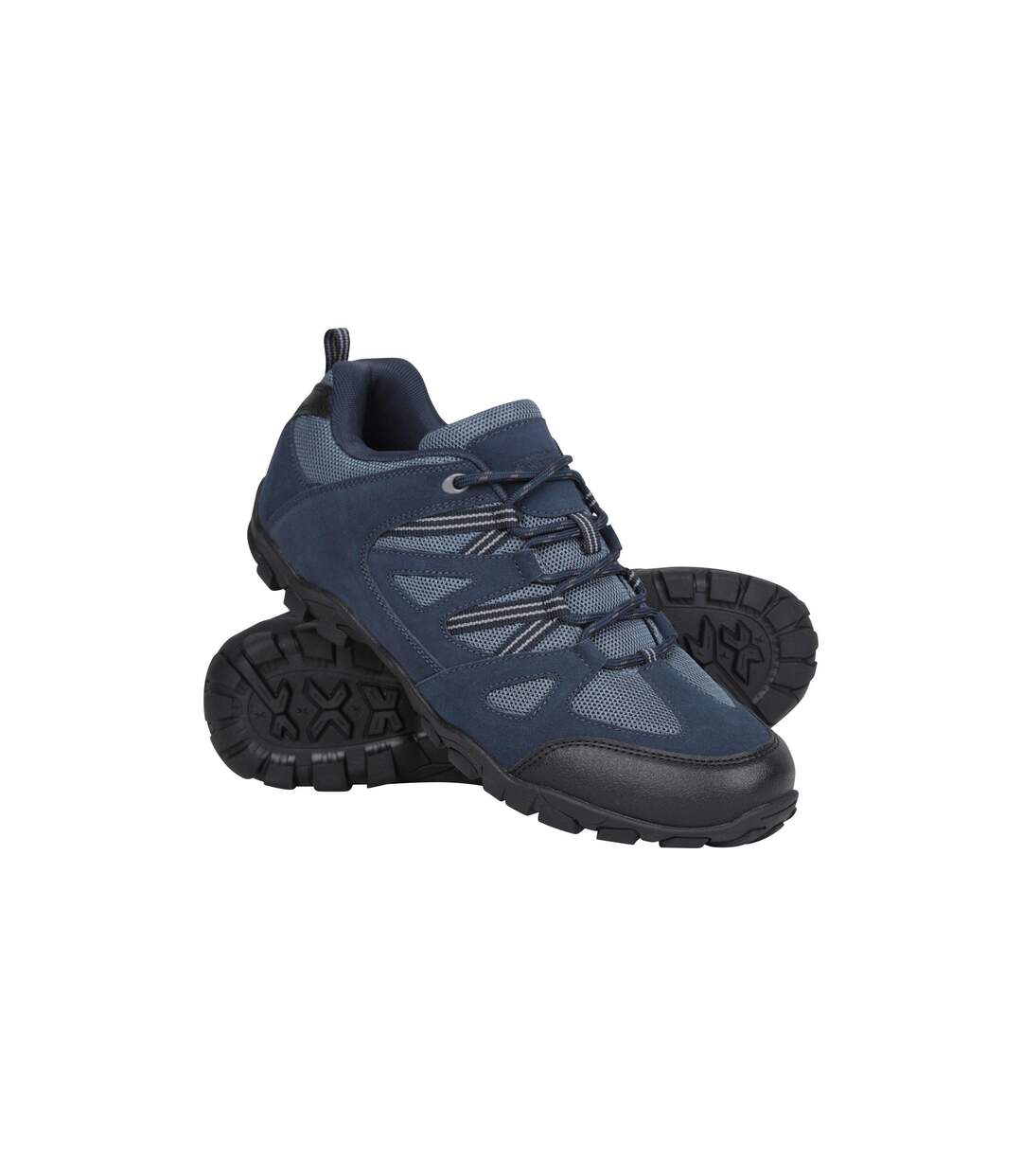 Mens Outdoor Iii Suede Walking Shoes Dark Blue Mountain Warehouse-1