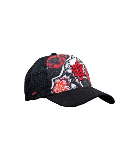 Casquette trucker avec filet bi-matière Flower Rock'n Free Life