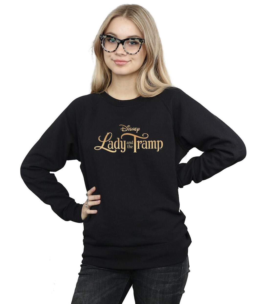 Disney - Sweat LADY AND THE TRAMP CLASSIC LOGO - Femme (Noir) - UTBI13904-2