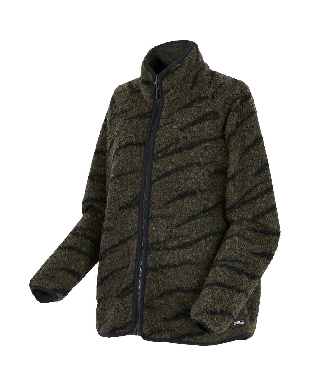 Veste Polaire Frankie Femme Kaki Foncé Noir Regatta-4