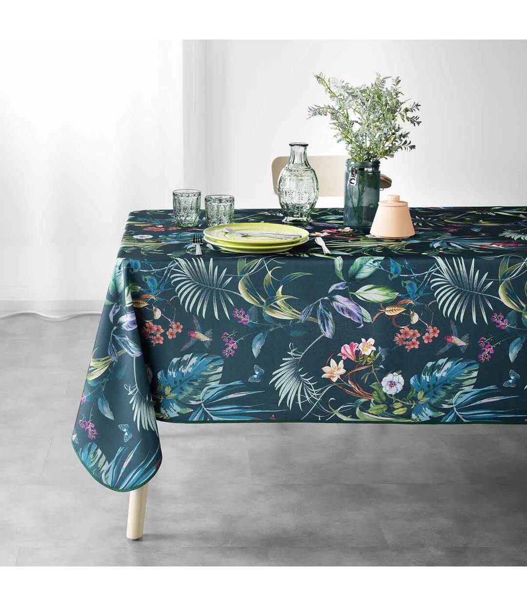 Nappe Imprimée Féerie 150x240cm Émeraude-3