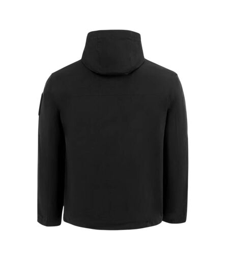Mens Windproof Hooded Windbreaker Black Firetrap