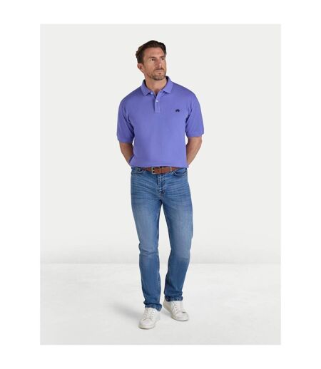 Mens Classic Organic Polo Shirt Purple Raging Bull