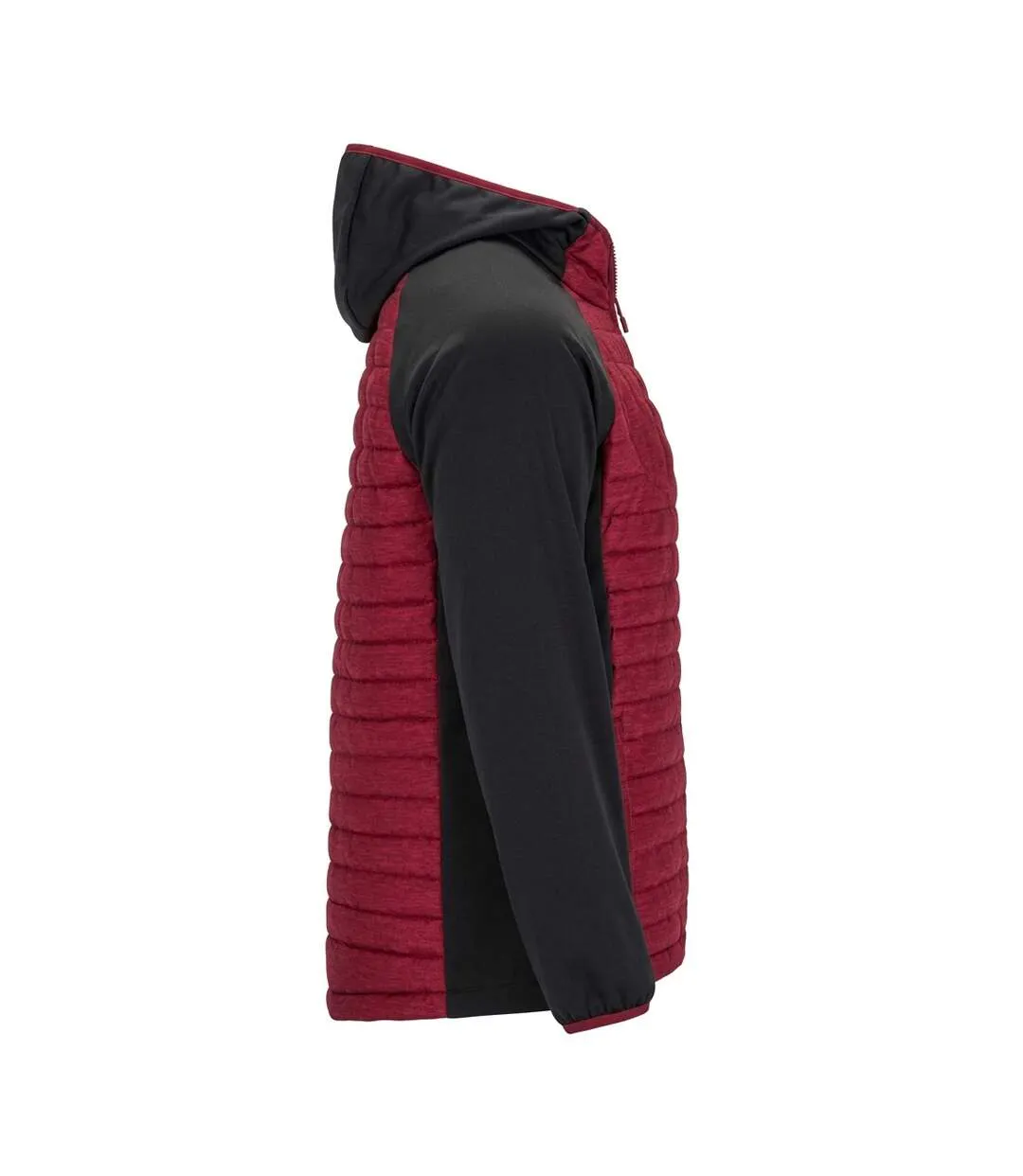 Unisex Adult Minsk Insulated Padded Jacket Black Red Roly-4