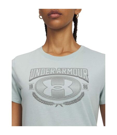 T-shirt Motif/style Universitaire Femme Bleu Vert Under Armour