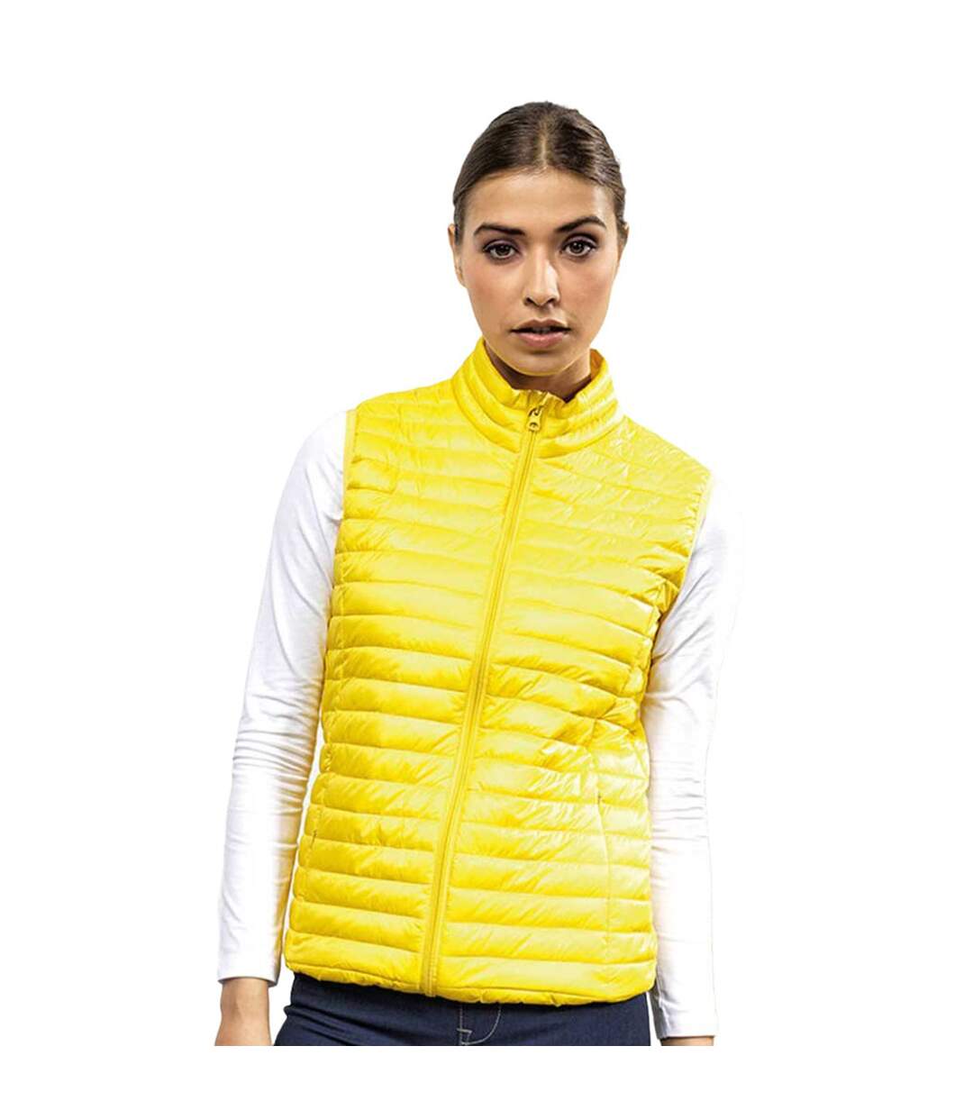 Tribe fineline gilet sans manches matelassé femme jaune vif 2786-3