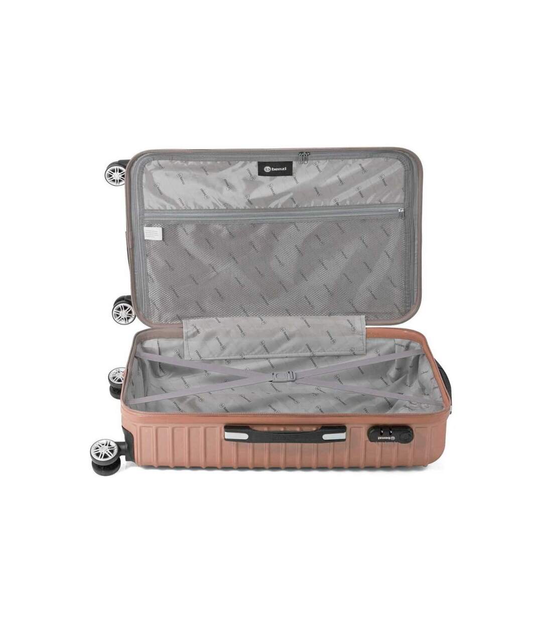 Benzi - Valise grande taille 76 cm Stripes - rose gold - 9670-3