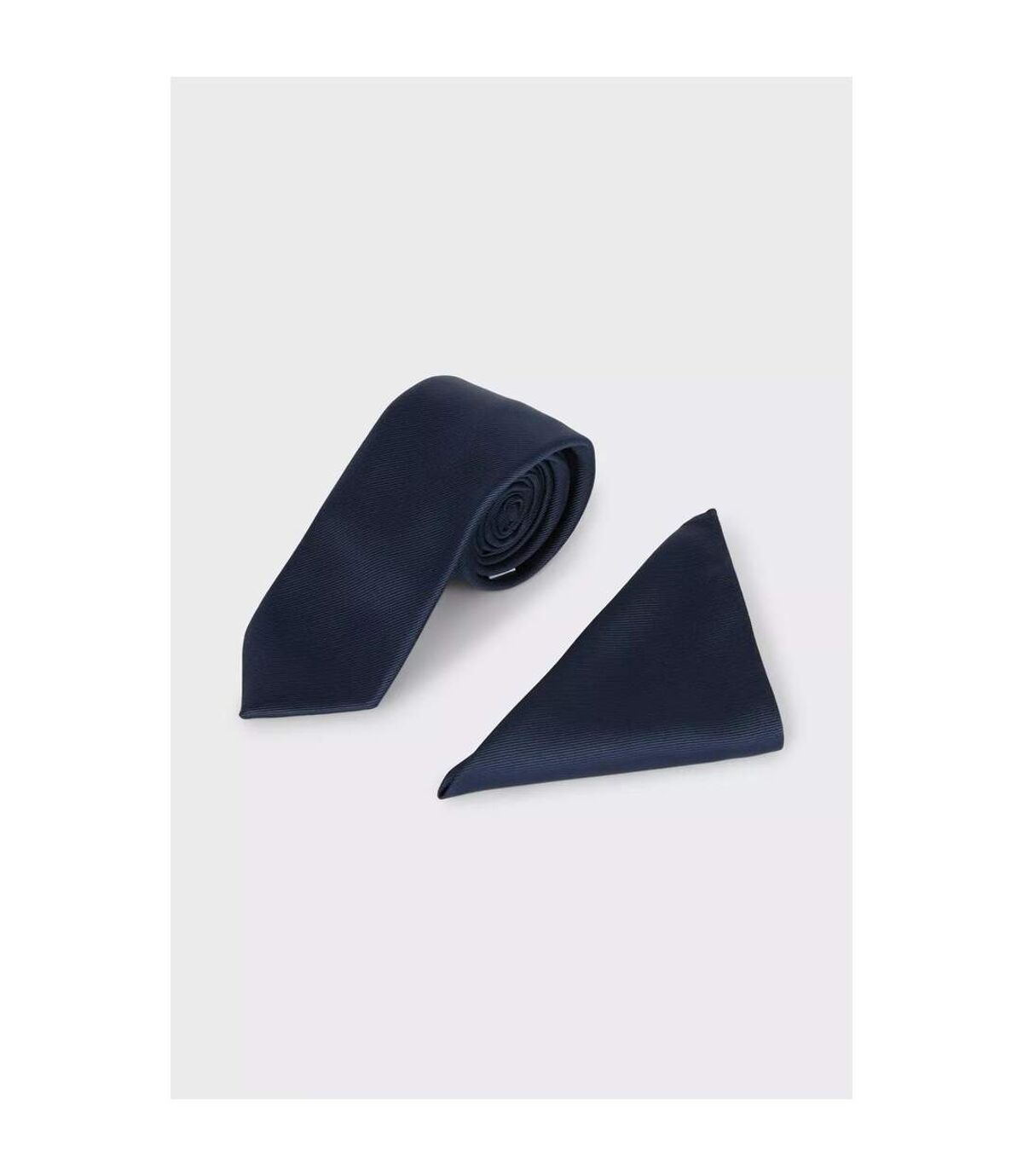 Burton Mens Slim Tie & Pocket Square Set (Navy) (One Size)