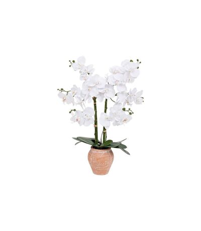 Orchidée Artificielle en Pot Dena 65cm Blanc