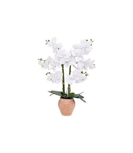 Orchidée Artificielle en Pot Dena 65cm Blanc