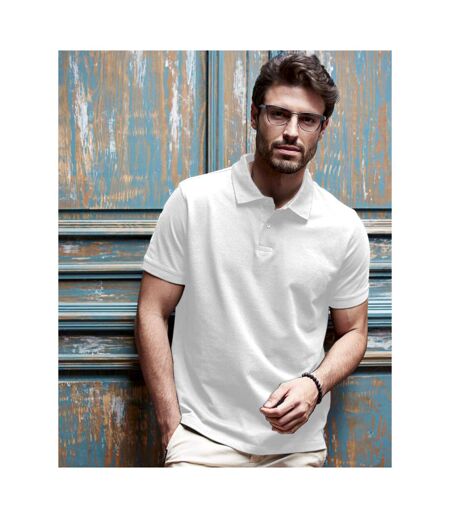 Tee Jays Mens Heavy Pique Short Sleeve Polo Shirt (White) - UTBC3301