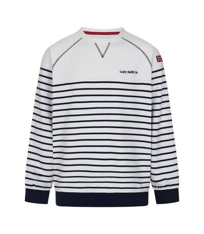 Sweat Motif/style Rayé Femme Blanc Lazy Jacks