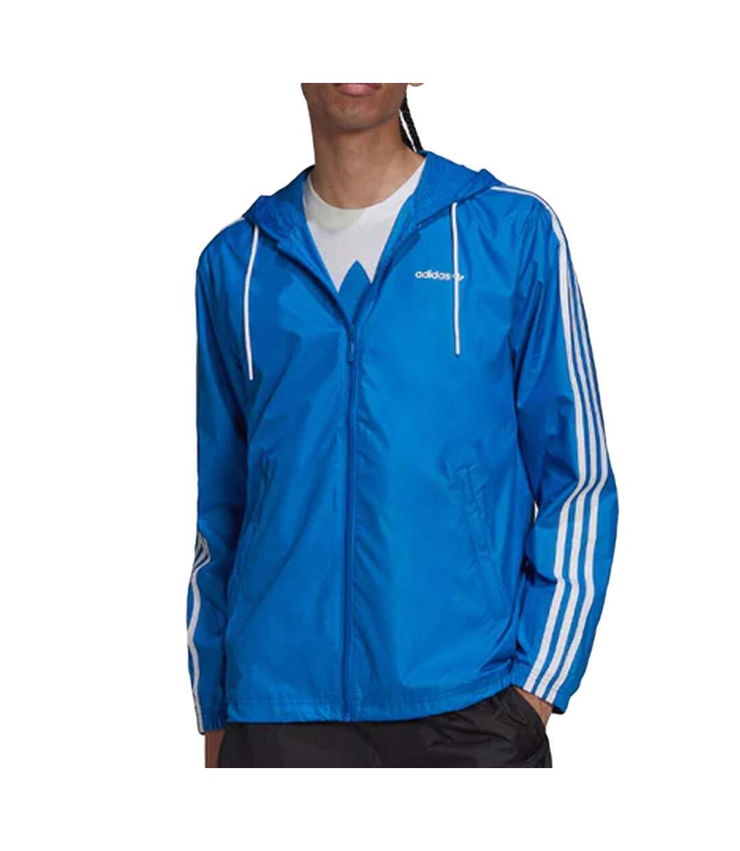 Veste Coupe-vent Bleu Homme Adidas Trefoil - XS-1