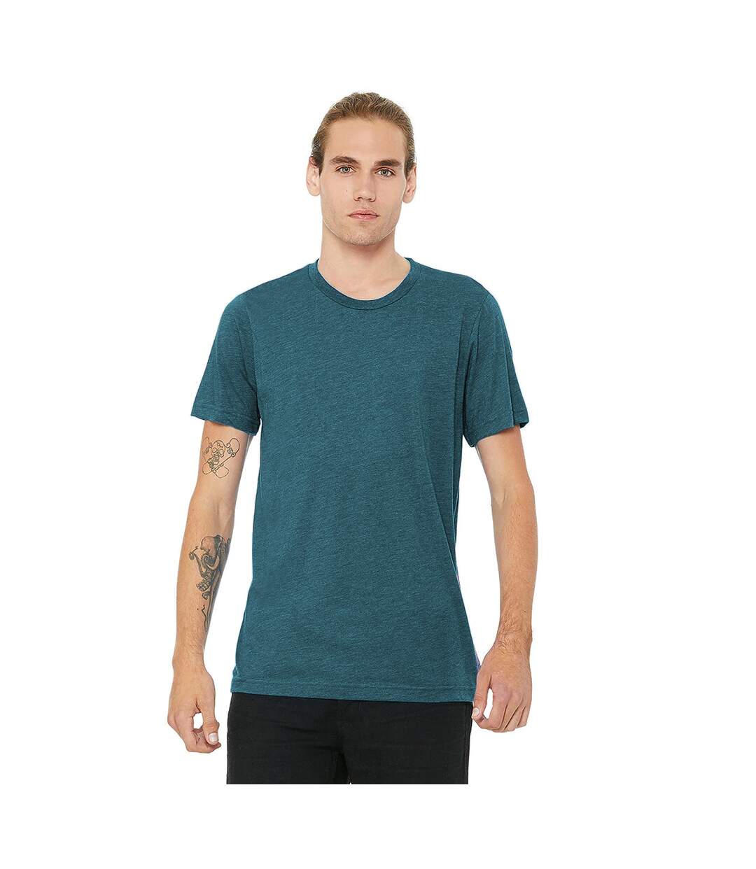 Canvas t-shirt à manches courtes homme bleu acier Bella + Canvas-2