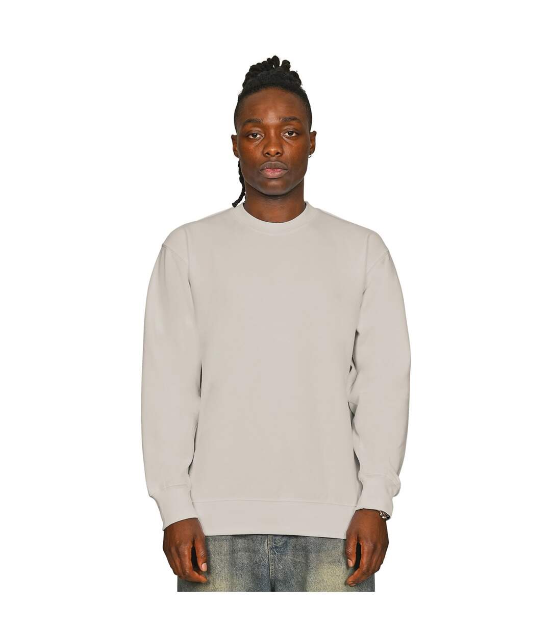 Mens Core Combed Cotton Regular Sweatshirt Stone Casual Classics-2