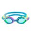 Childrens/kids Waterprint Swimming Goggles Blue Yellow Purple Aquawave-2