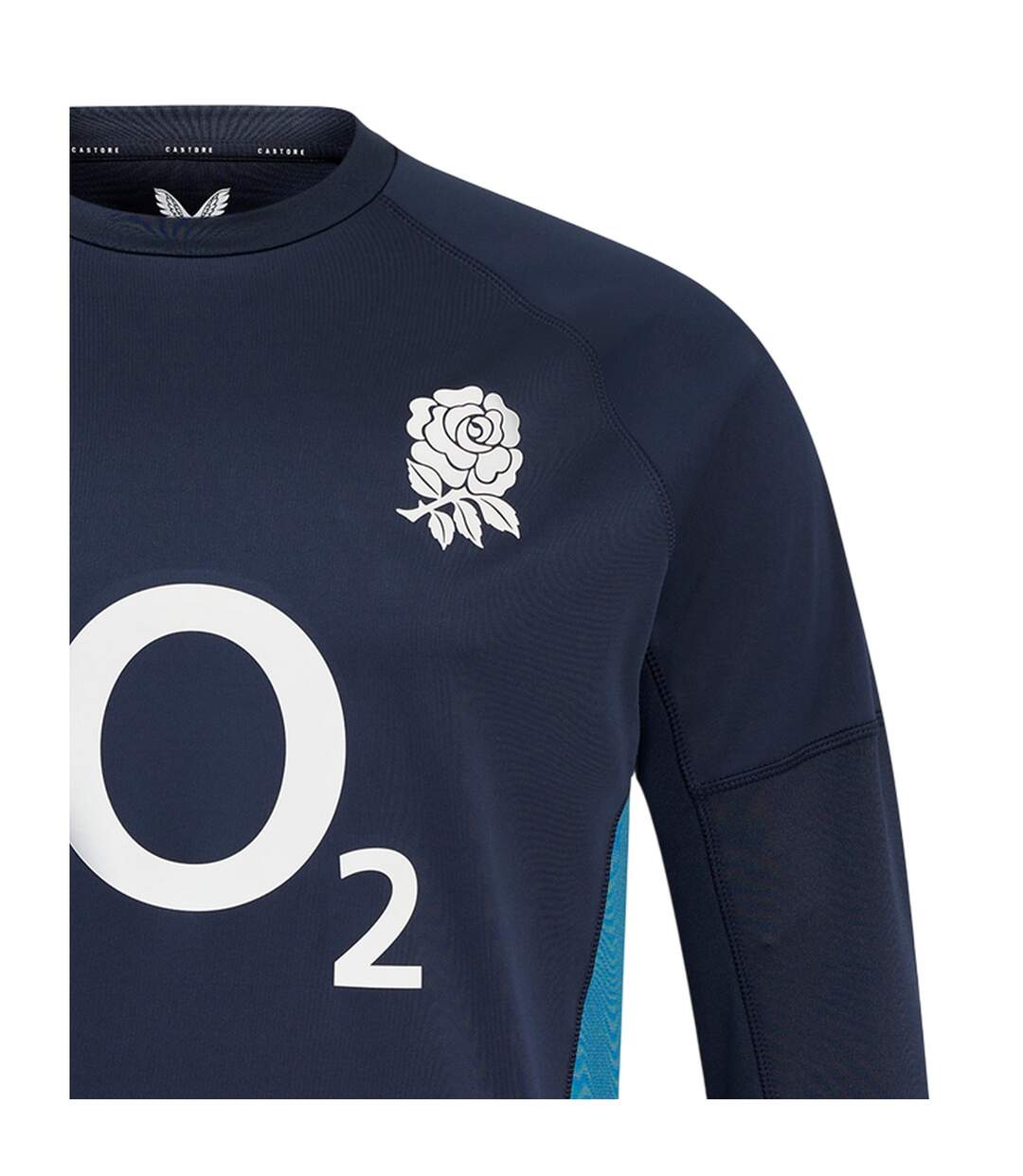 Mens 25/26 England Red Roses Drill Top Ink Storm Castore-3
