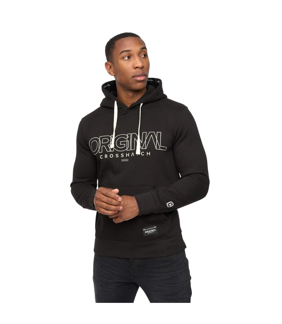 Mens Carrimoore Hoodie Black Crosshatch-2