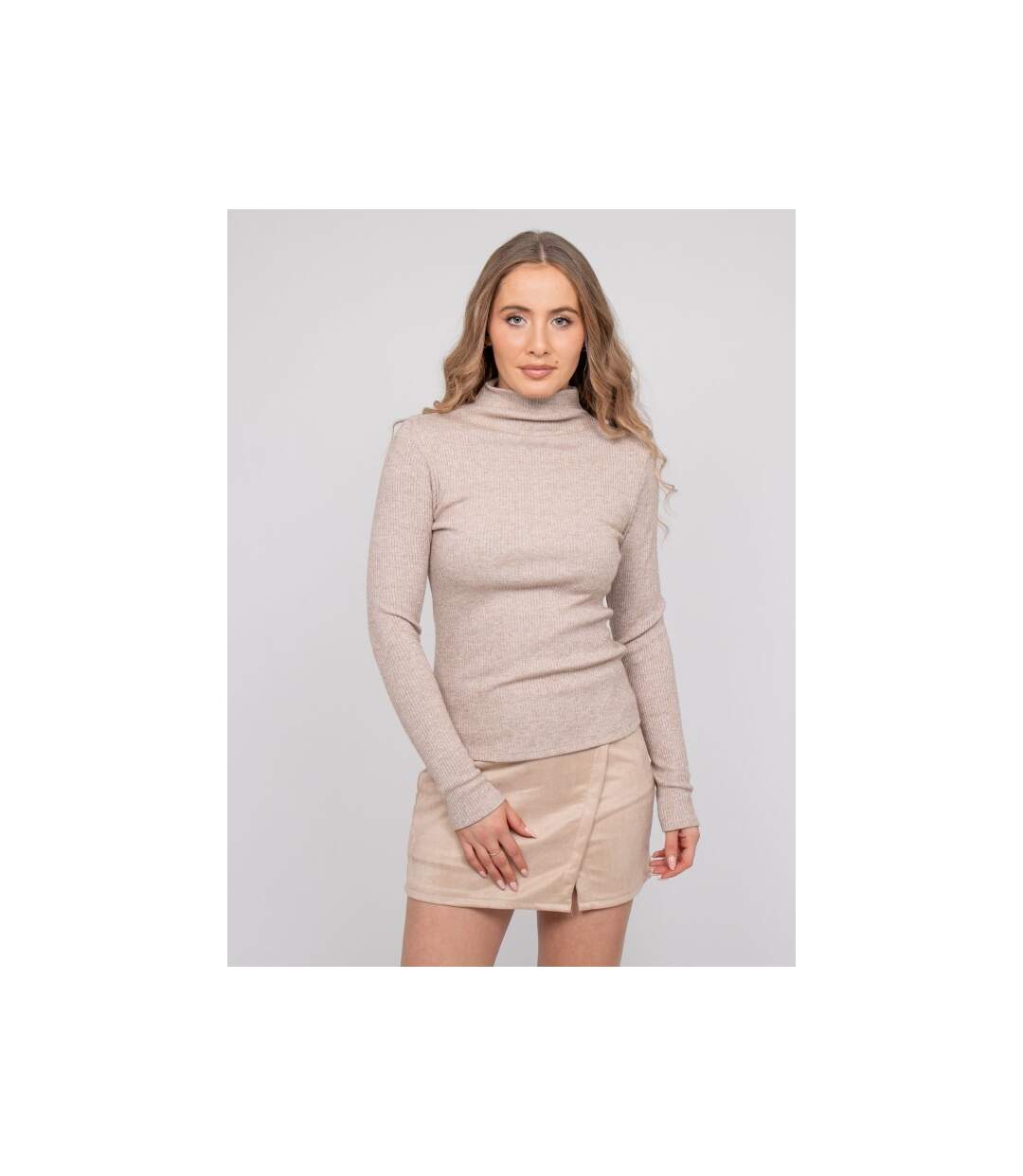 Sous-pull côtelé col montant fils brillants FODYA - Dona X Lisa-1