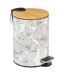 Poubelle BlackFlora 3L en Bambou et Métal-1