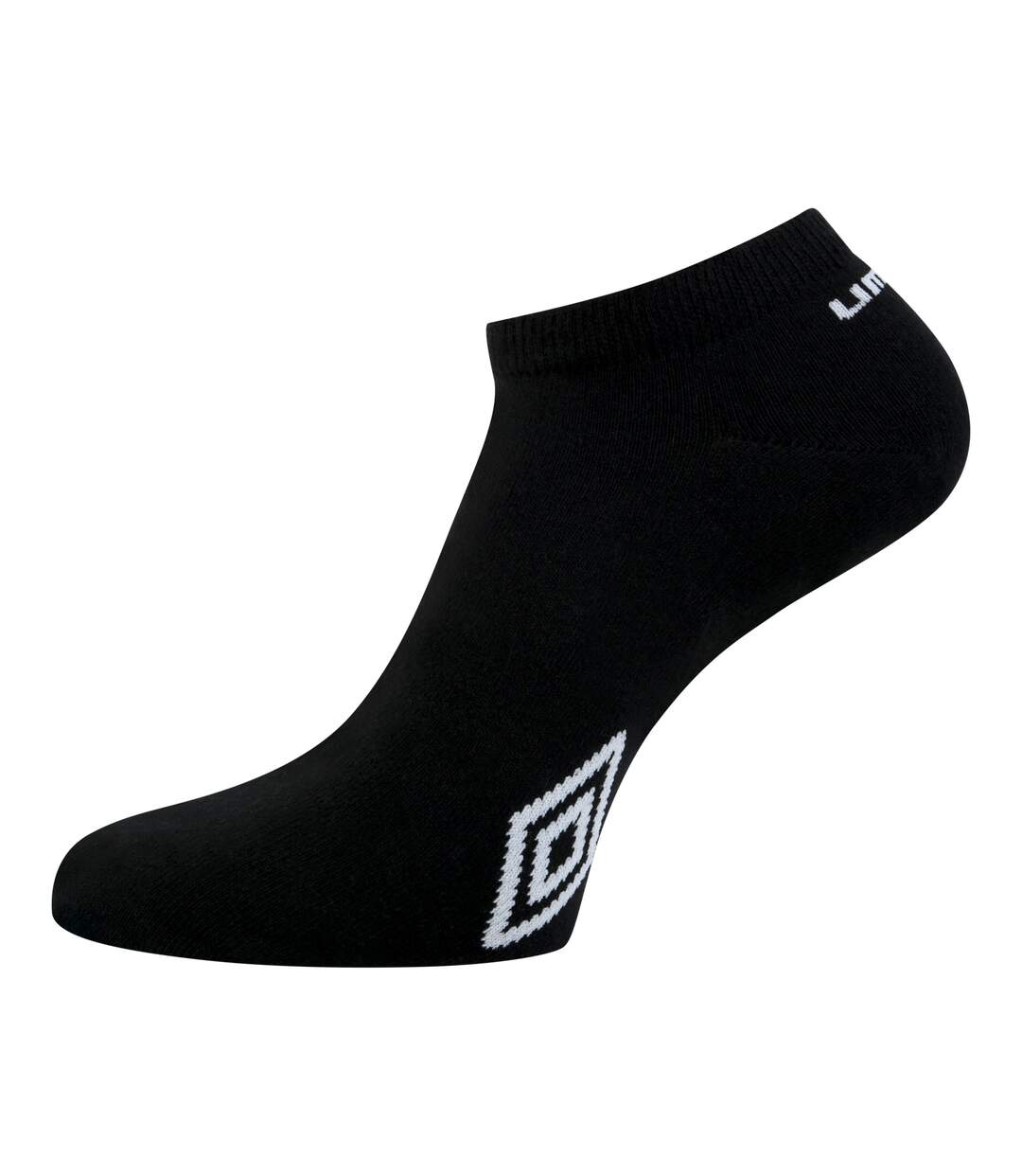 Pack of 3  Unisex adult logo trainer socks  white/black/grey Umbro-3