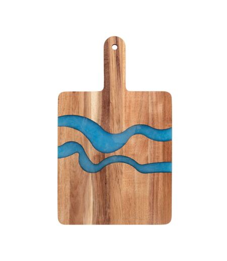 Azuur acacia wood serving board one size wood/blue MidOcean
