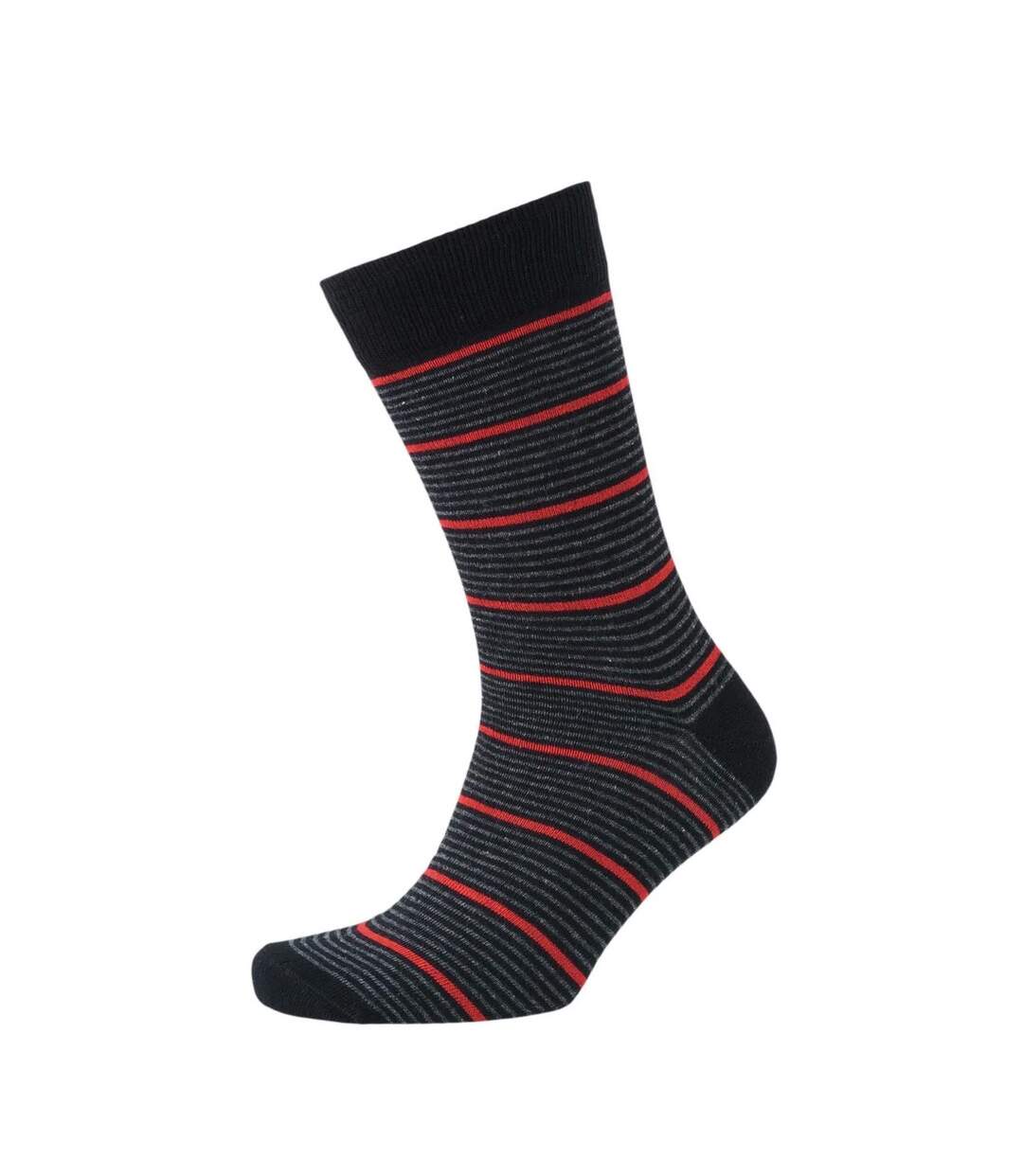 Pack of 3  Mens stripe socks  black Money-3