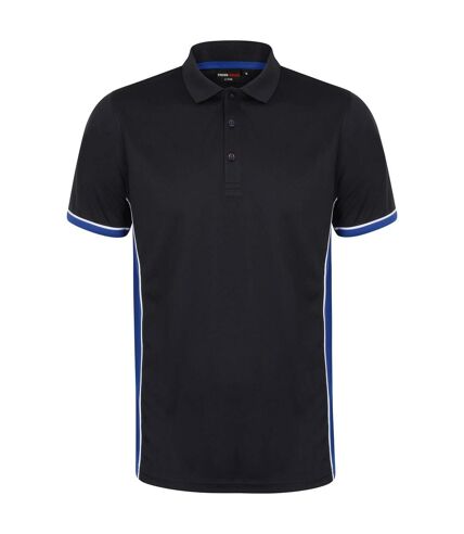 Finden & Hales Mens Contrast Panel Polo Shirt (Navy/Royal Blue)