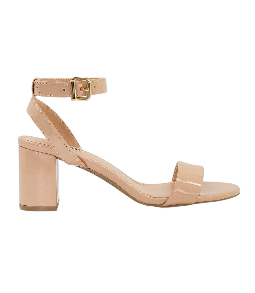 Womens/ladies Block Heel Sandals Nude Dune London-1