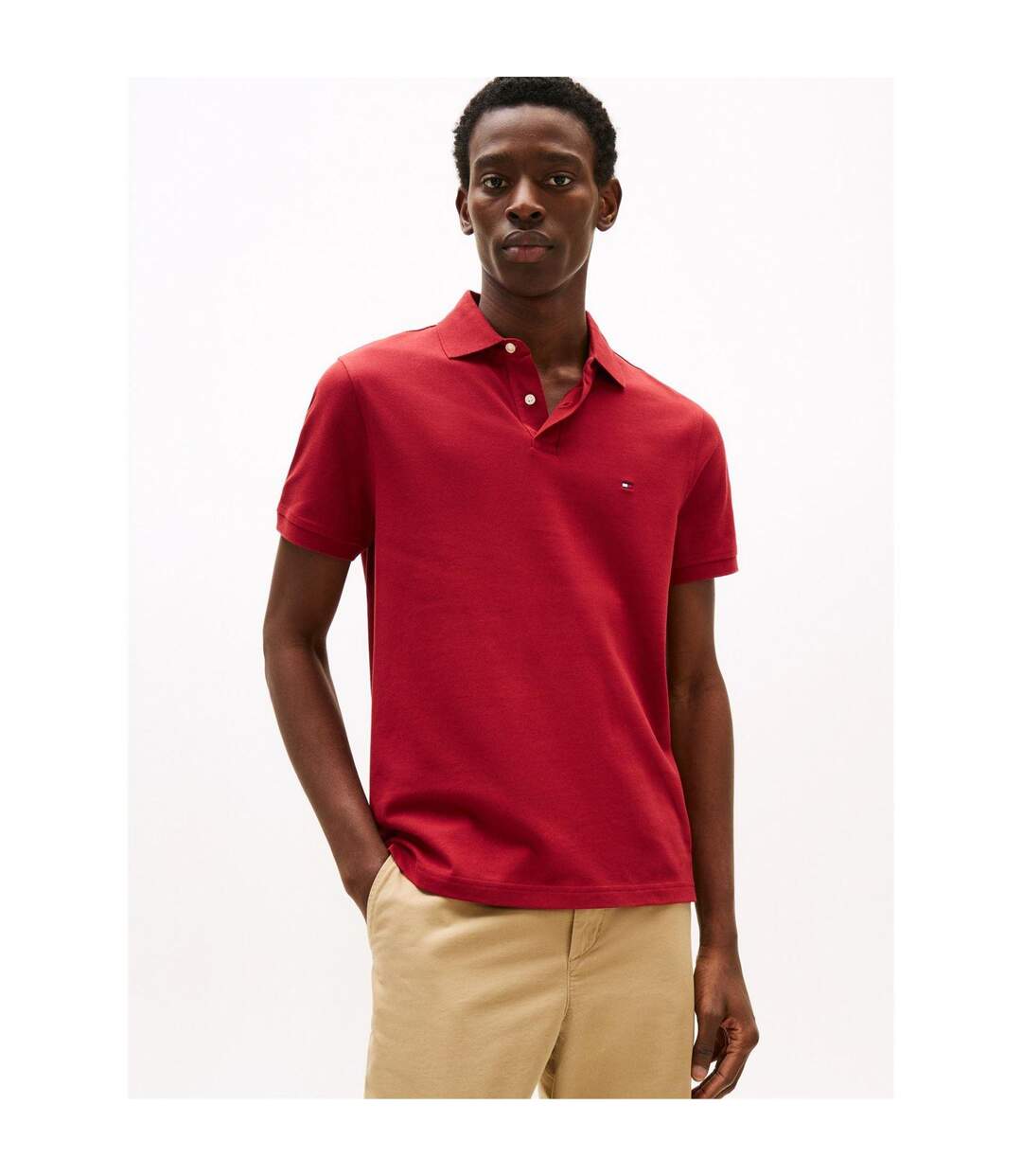 Polo Homme Rouge Tommy Hilfiger-2