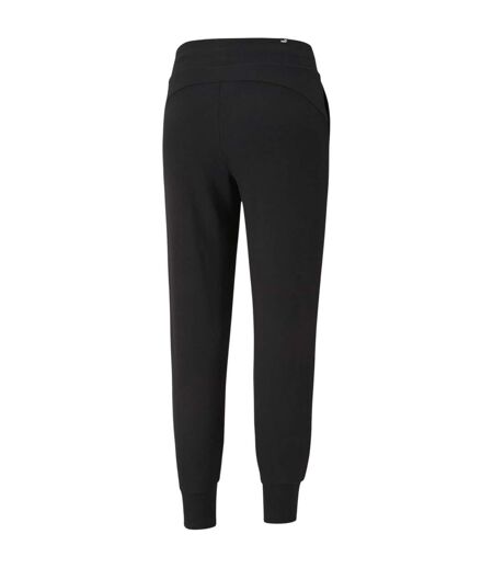 Mens Fleece Plain Joggers  Black Puma