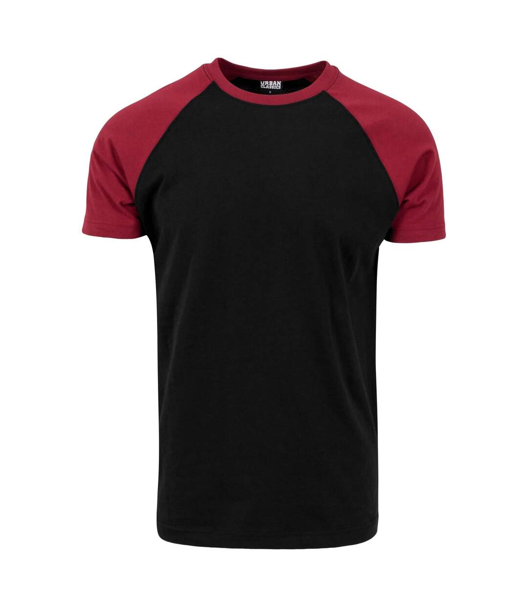T-shirt Manches Raglan Motif/style Contrasté Homme Noir Bordeaux Urban Classics-1