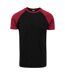 T-shirt Manches Raglan Motif/style Contrasté Homme Noir Bordeaux Urban Classics-1