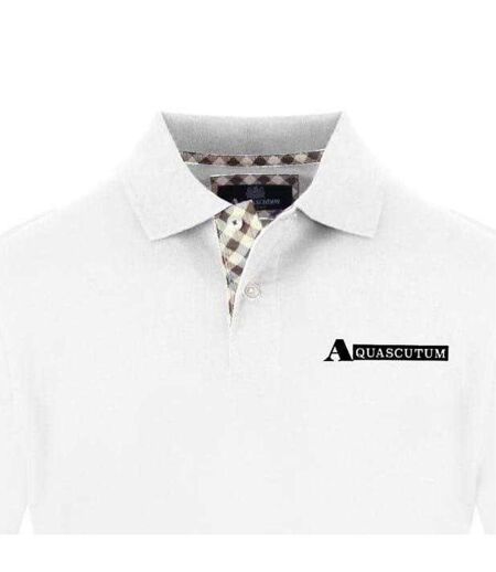 Polo Motif/style Logo Homme Blanc Aquascutum