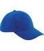 Casquette de baseball 100% coton épais adulte unisexe bleu roi vif Beechfield Beechfield