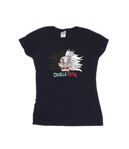 Disney Femme/Les femmes 101 Dalmatians Cruella De Vil Crazy Mum T-Shirt en coton (Bleu marine) - UTBI44550