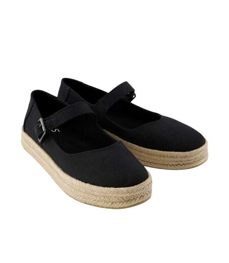 Womens/ladies Carolina Canvas Mary Janes Black Toms