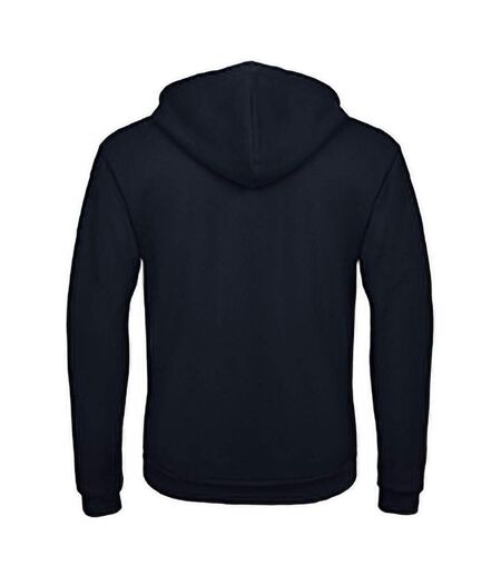 Adults Unisex Id.205 50/50 Full Zip Hooded Sweatshirt Navy Blue B&C