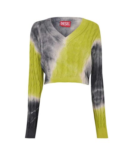 Sweat Court Motif/style Tie-dye Janel Femme Jaune Diesel