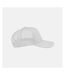 Atlantis Rapper Destroyed 5 Panel Weathered Trucker Cap (White/White) - UTAB204